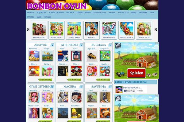 FunGames theme site design template sample