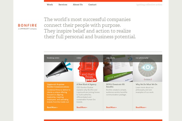 Bonfire theme site design template sample