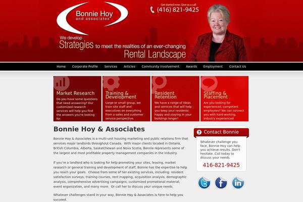 Bonnie theme site design template sample