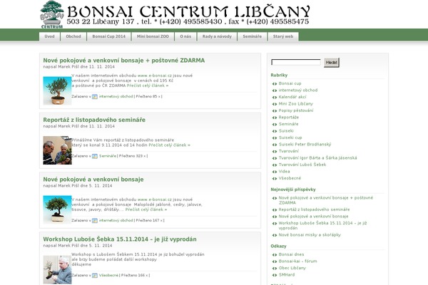 bonsaicentrum.cz site used Bonsai