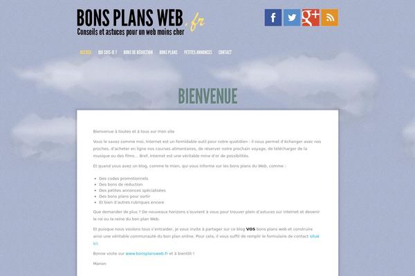 Sky theme site design template sample
