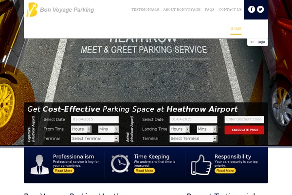 bonvoyageparking.co.uk site used BonVoyage