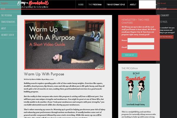 Site using Thrive-ovation plugin