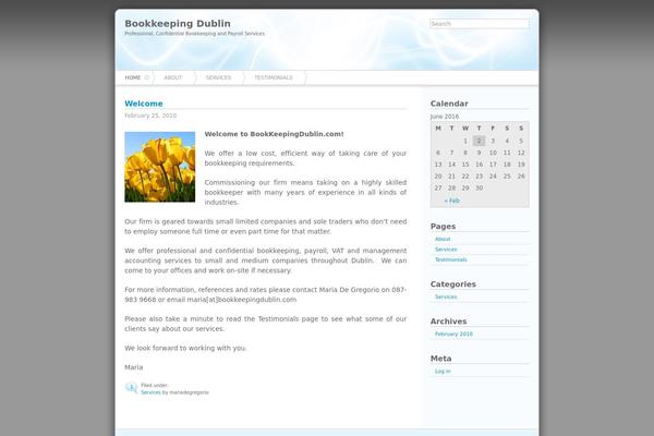 Azul theme site design template sample