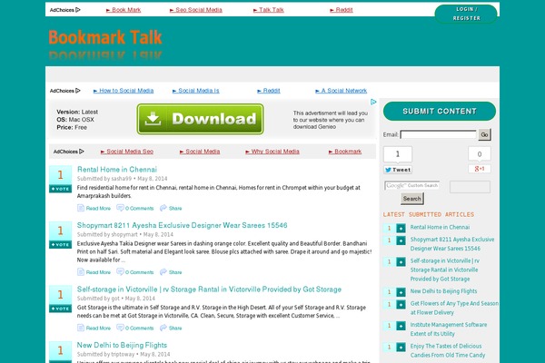 bookmarktalk.com site used Submitpro