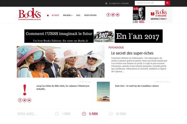 Books theme site design template sample