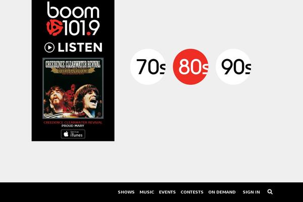 boom1019.com site used Corus-fm-radio