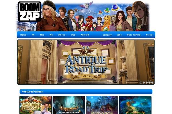 boomzap.com site used Cloux