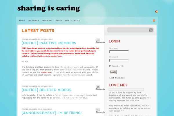 boosaysharingiscaring.com site used Glassical-wordpress-theme