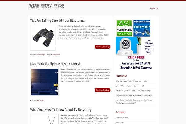 Radius theme site design template sample