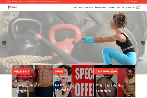 Fitness-wellness theme site design template sample