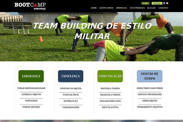 Bootcamp theme site design template sample