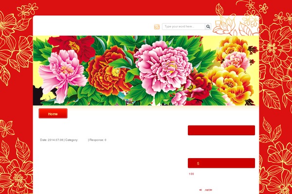 China Red theme site design template sample