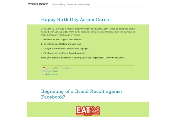 borahpranjal.com site used Underline