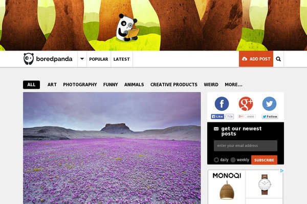boredpanda.com site used Boredpanda