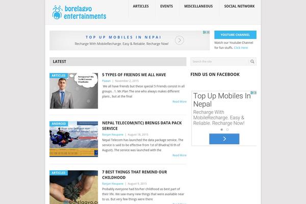 NewsCard theme site design template sample