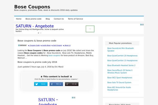 Bose theme site design template sample