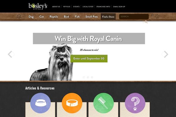 bosleys.com site used Pvca