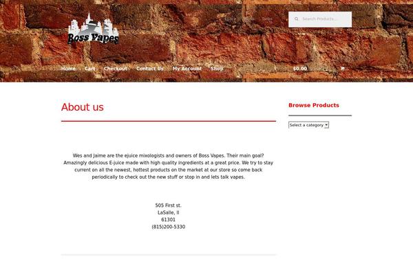 Storefront theme site design template sample