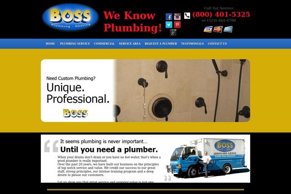 Boss theme site design template sample