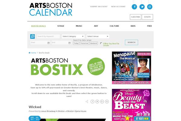 Site using Artsopolis Calendar plugin