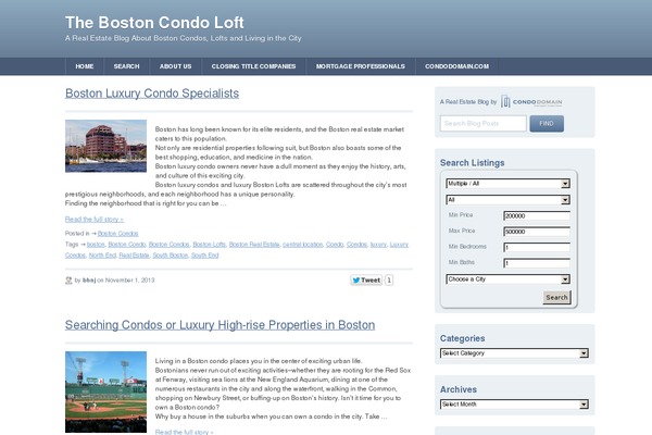 Condo theme site design template sample