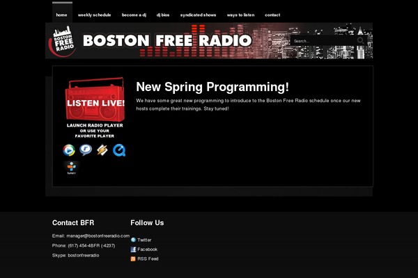 bostonfreeradio.com site used Jungleland