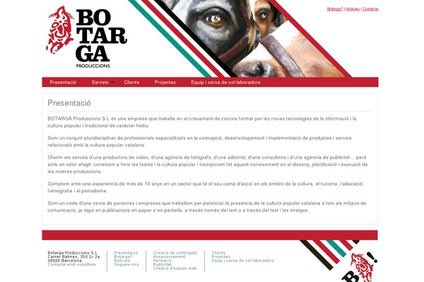 botarga.cat site used Urbane