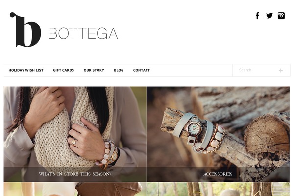 Bottega theme site design template sample