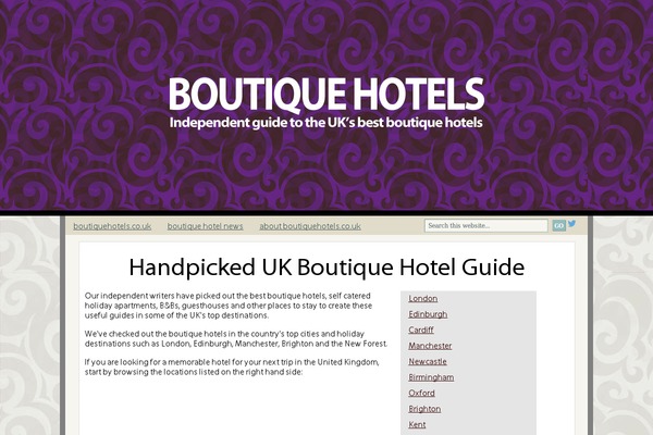 boutiquehotels.co.uk site used Bourbon