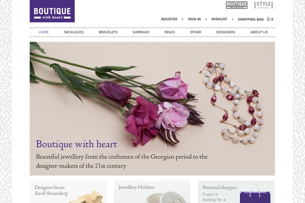 Boutique theme site design template sample