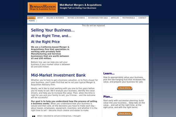 bowmanhanson.com site used Bowman