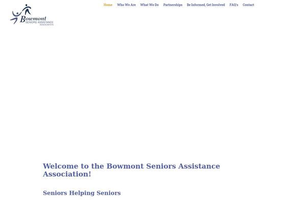 bowmontseniors.org site used Shaha-child