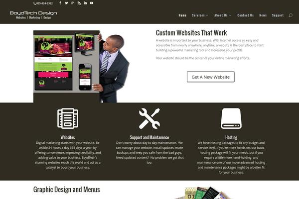 Divi_child theme site design template sample