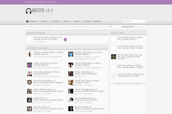 Beste theme site design template sample