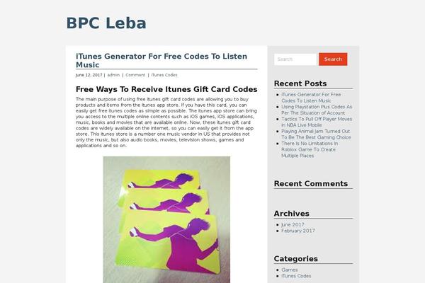 bpcleba.com site used Simple and Clean