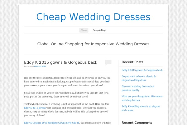 Forever theme site design template sample