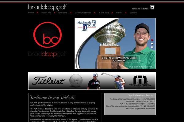 bradclappgolf.com site used Brad