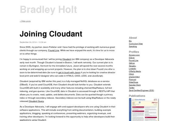 bradley-holt.com site used Bradley-holt