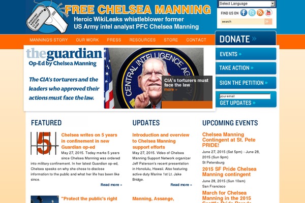 bradleymanning.org site used Bradmann