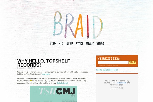 braidcentral.com site used Braid