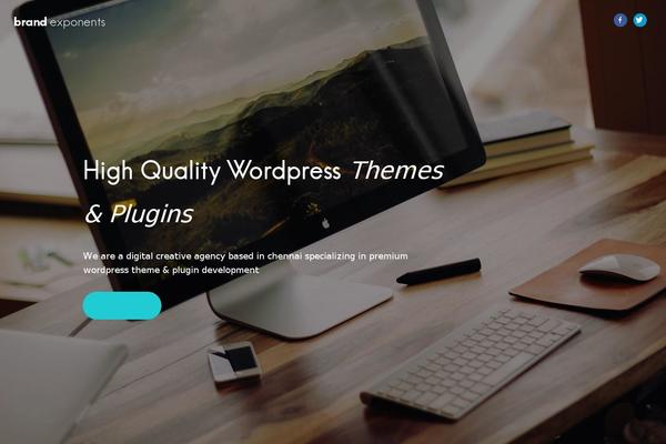 Exponent theme site design template sample
