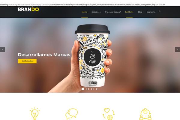 Najma theme site design template sample