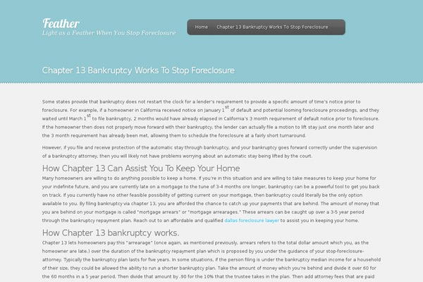 Feather theme site design template sample
