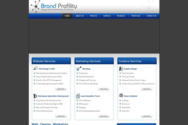 Brand theme site design template sample