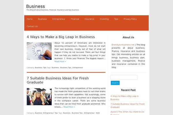 Iconic One theme site design template sample