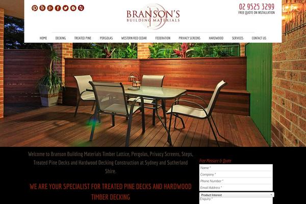 bransonsbuildingmaterial.com.au site used Scaffolding