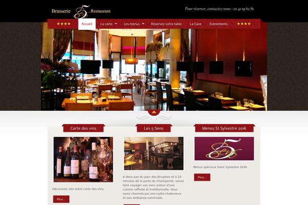 The Restaurant theme site design template sample
