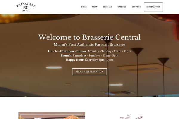Brasserie theme site design template sample