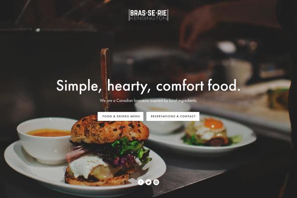 Brasserie theme site design template sample